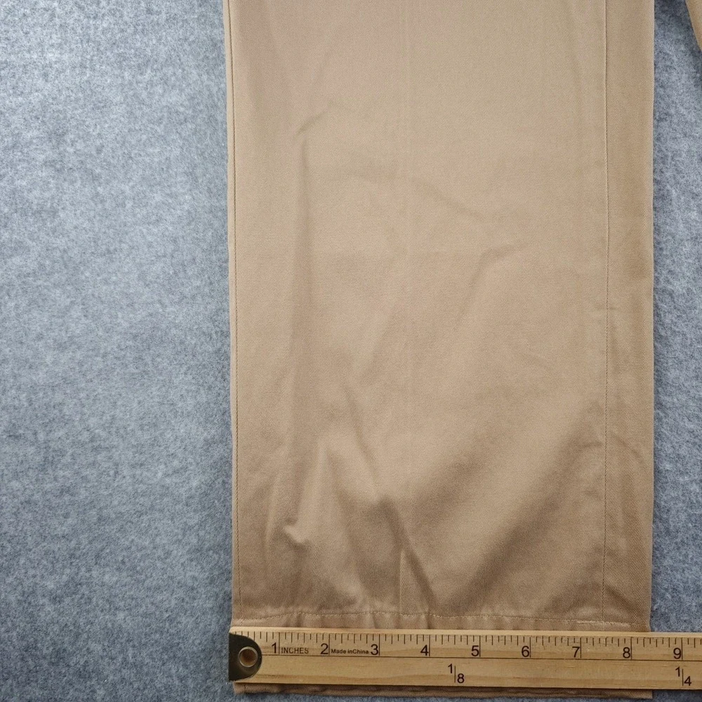 Polo Ralph Lauren Pants Mens 34x30 Khaki Chino Side Adjuster Flat Front Cotton